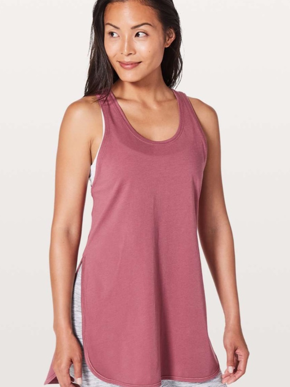 Lululemon Side Story Tank Moss Rose